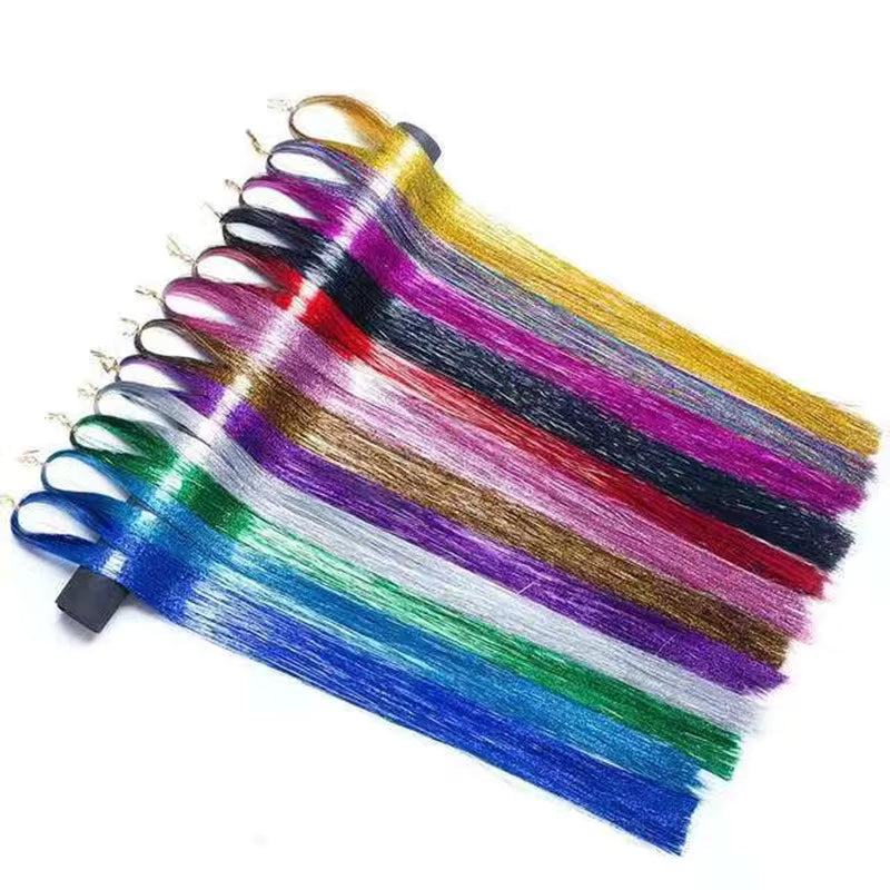 Multi Faceted Rainbow Hair Tinsel- 30 Pack